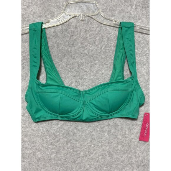 Xhilaration Green Wireless Bikini Swim Swimsuit Top Youth Size L 8-10 - Picture 1 of 12